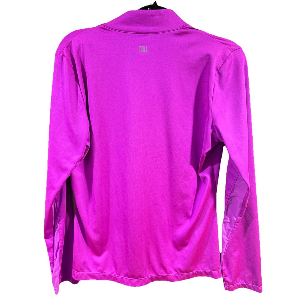 Small Tail Golf Shirt Women's purple Quarter Zip Athletic Long sleeve Top